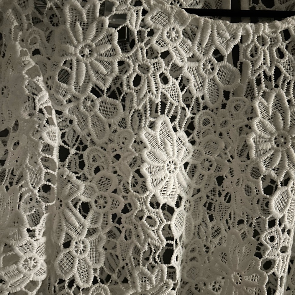 Rebecca Taylor White Crochet Lace Women Top - Picture 3 of 8